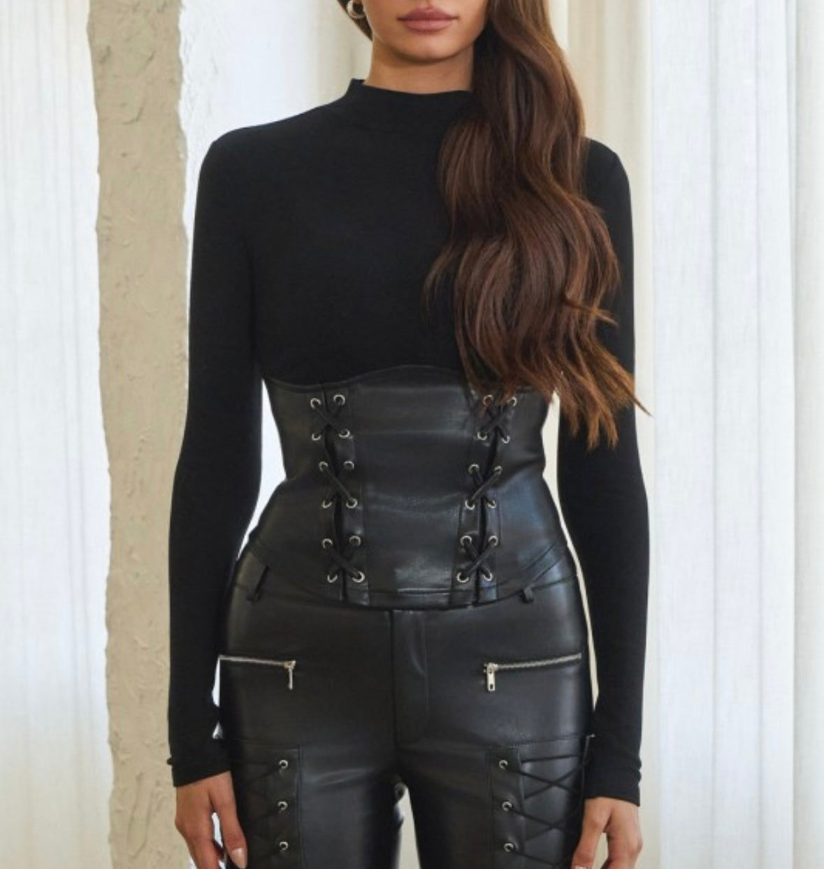 LONG SLEEVE CORSET TOP