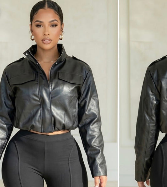 Alley Leather Bomber Jacket