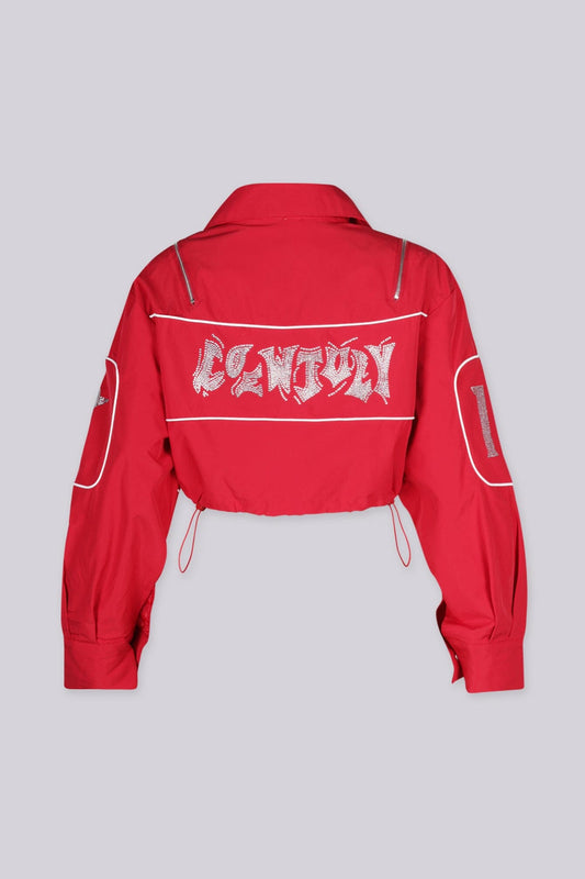 Rhinestone Loose Crop Jacket