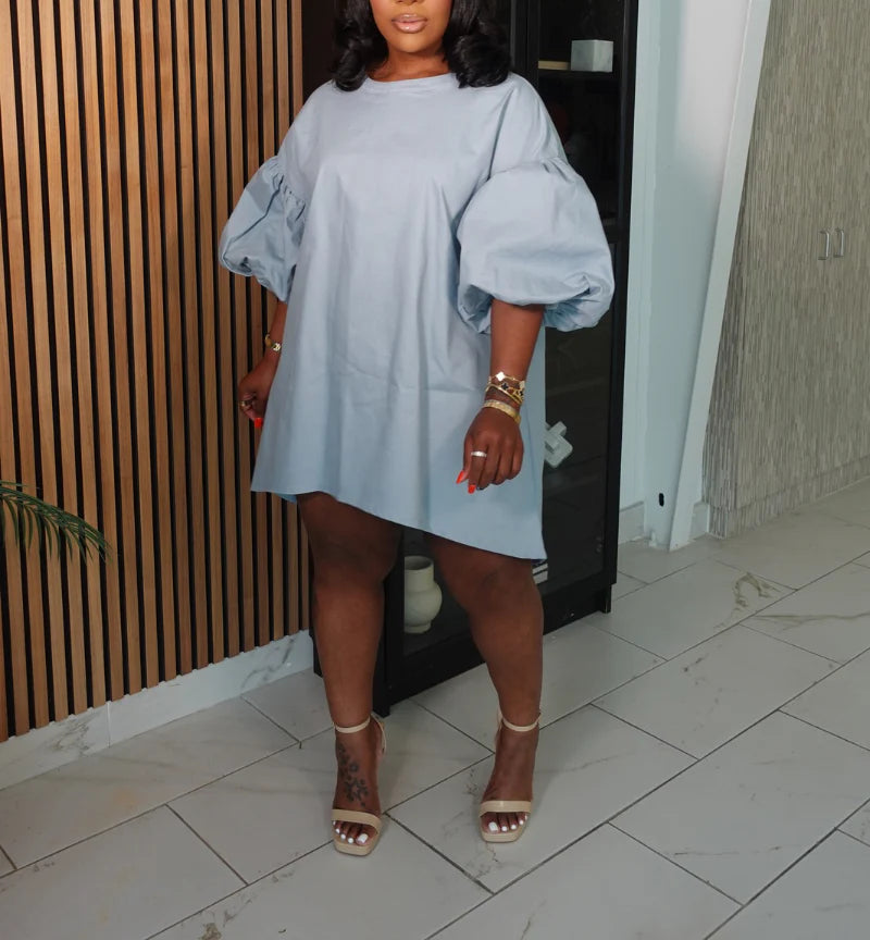 HI LOW DENIM DRESS