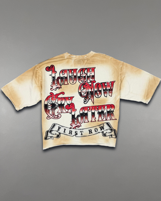 Laugh Now Rhinestone Top
