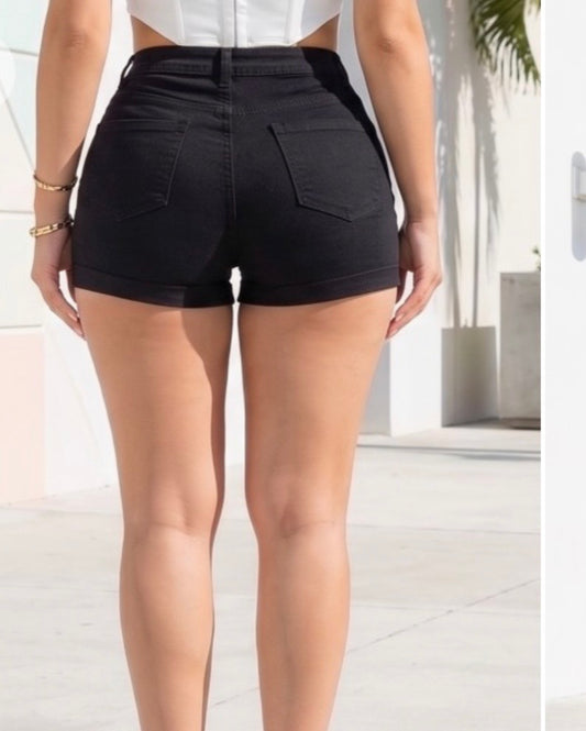 High Waist Stretch Shorts