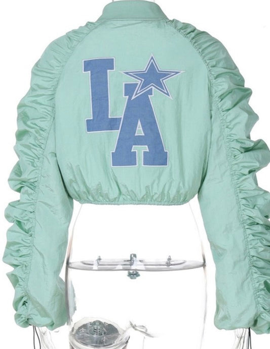 Ruched Sleeve Jacket