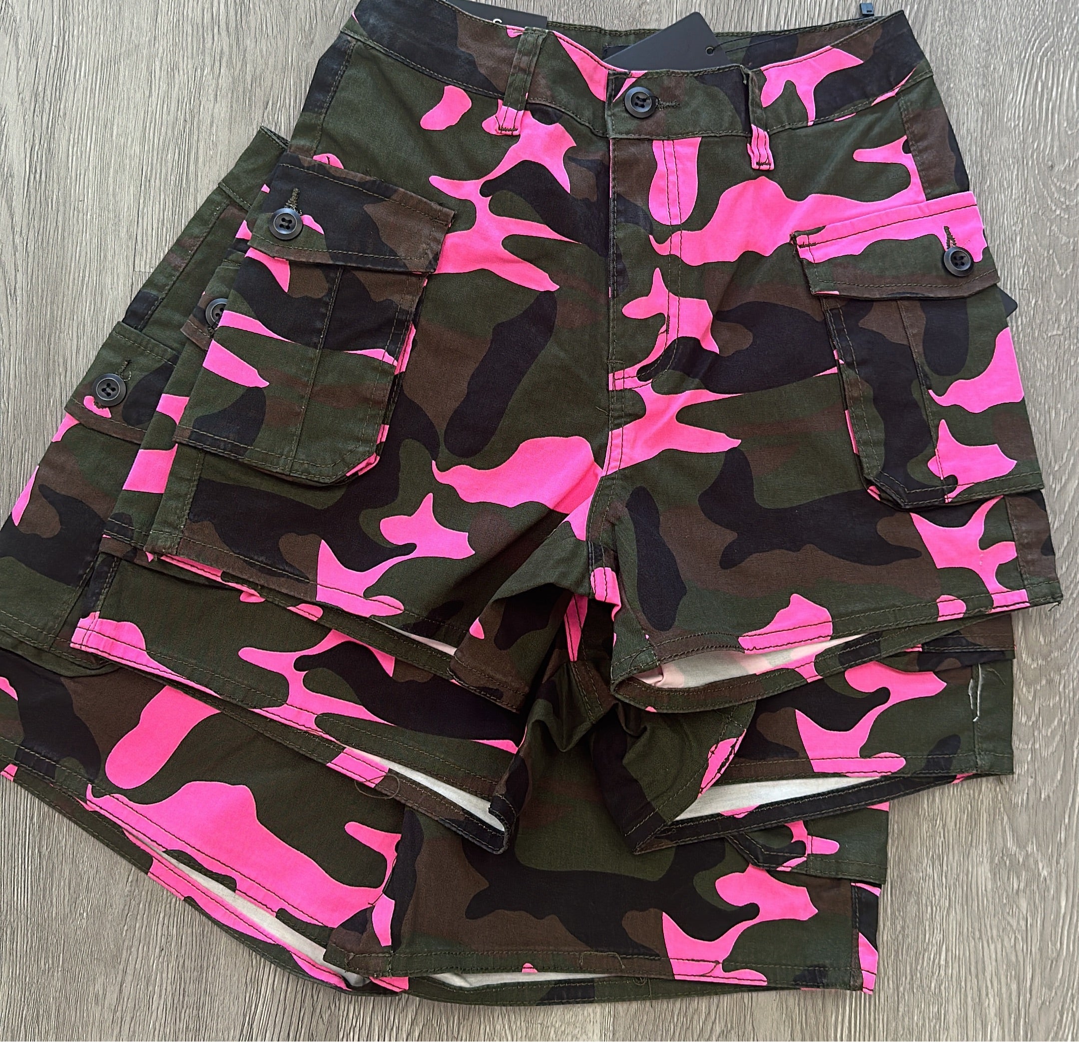 PINK CAMO SHORTS